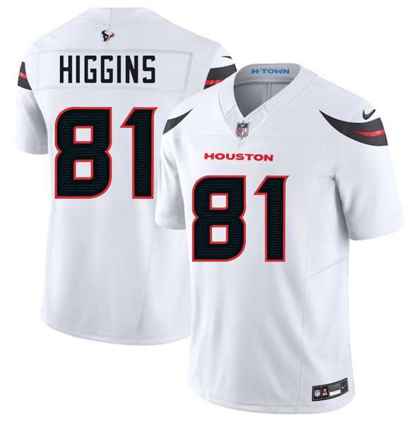 Men & Women & Youth Houston Texans #81 Jayden Higgins White 2025 Draft Vapor F.U.S.E. Limited Stitched Jersey->green bay packers->NFL Jersey